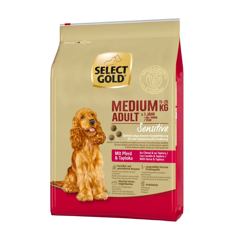 Bestseller Select Gold Medium Sensitive Adult Pferd mitTapioka 4 kg
